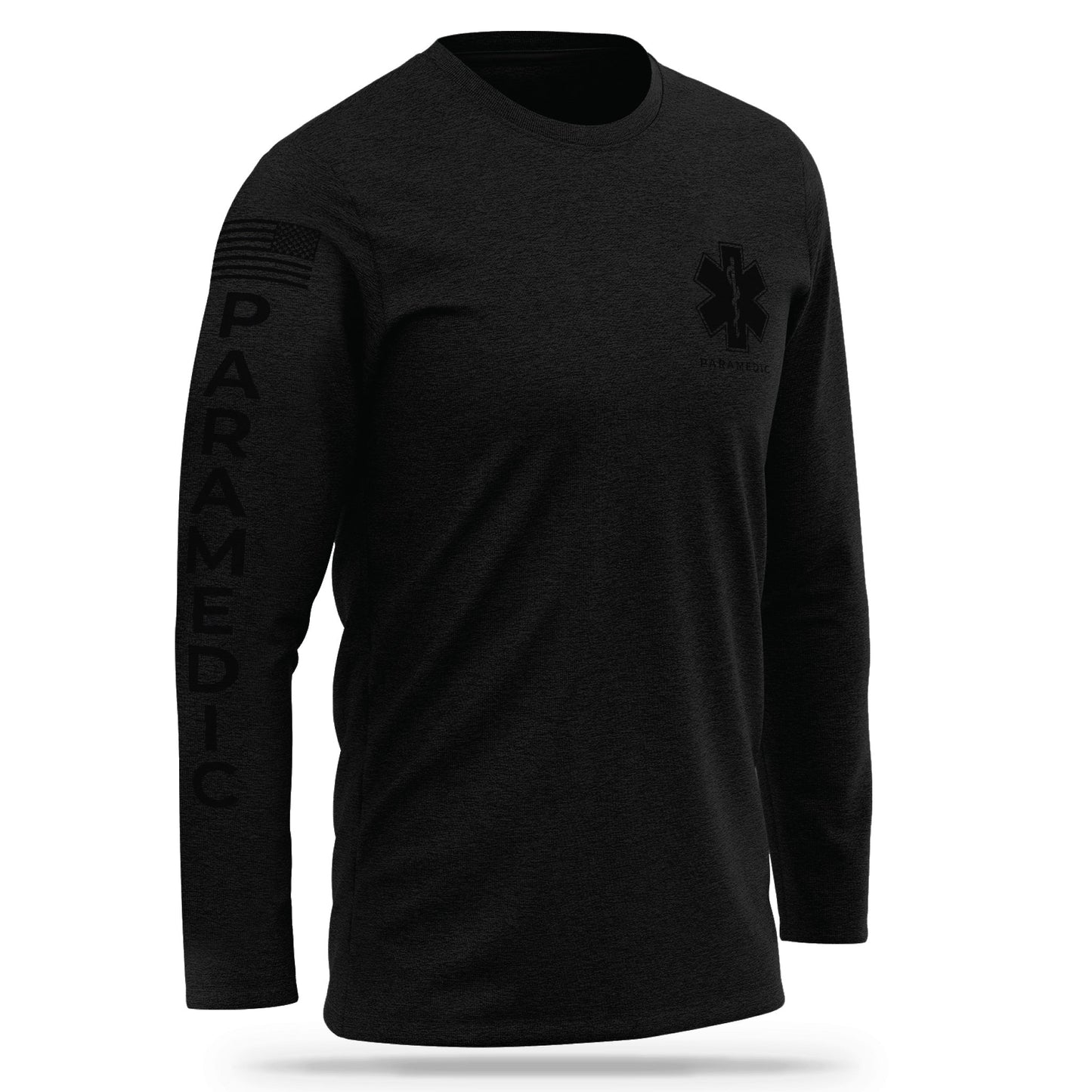 [PARAMEDIC] Cotton Blend Long Sleeve [BLK/BLK]-13 Fifty Apparel