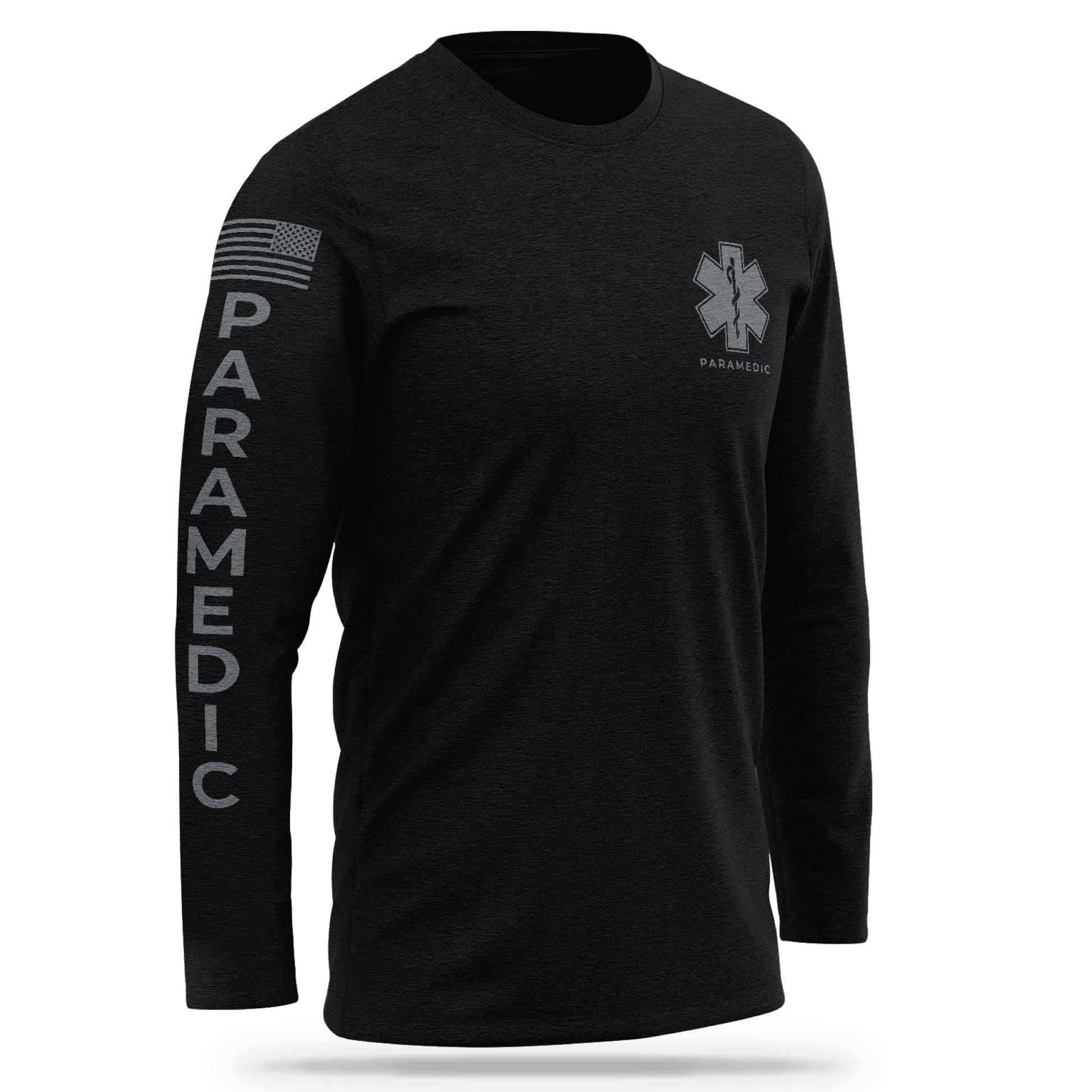 [PARAMEDIC] Cotton Blend Long Sleeve [BLK/GRY]-13 Fifty Apparel