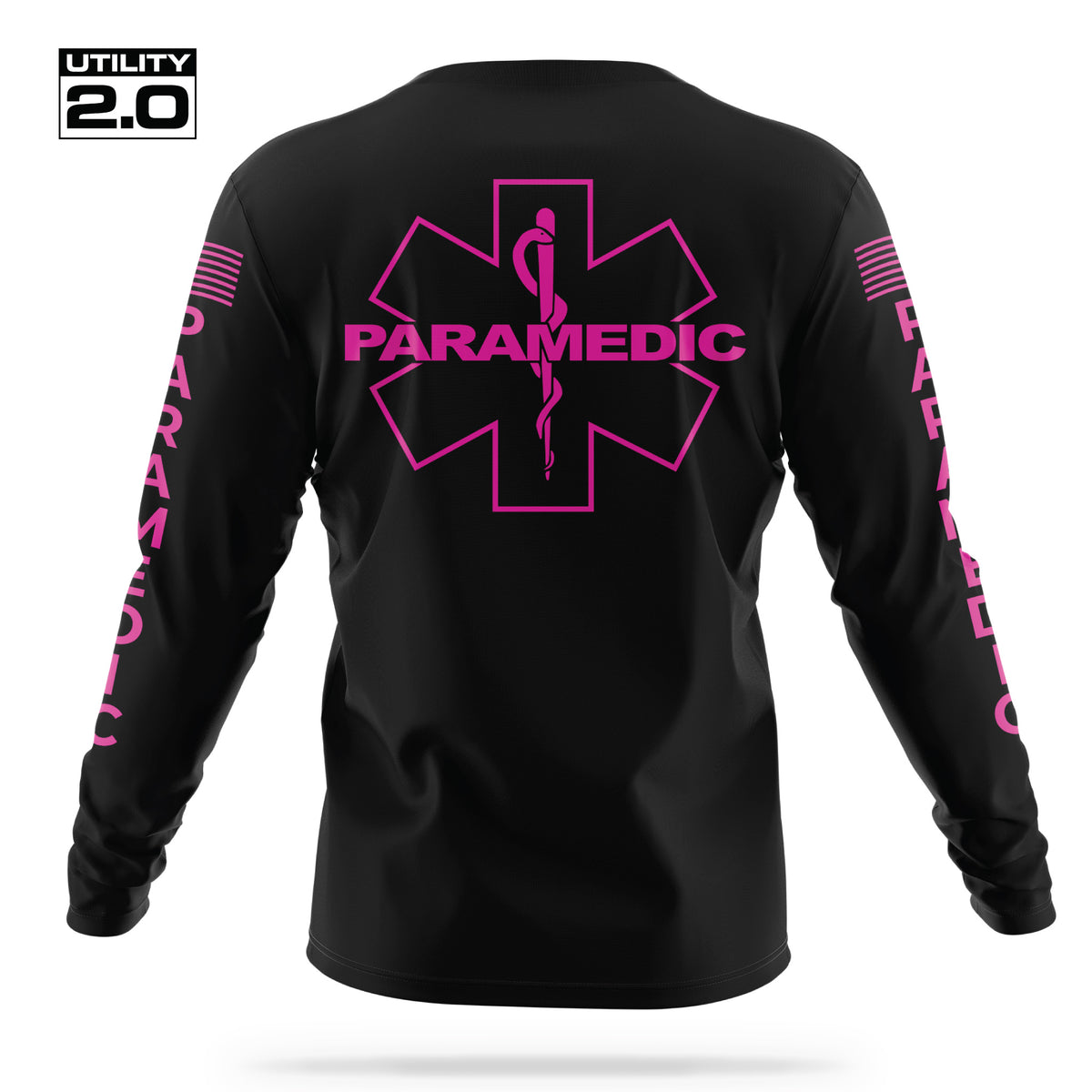 [PARAMEDIC] Men's Utility 2.0 Long Sleeve [BLK/PNK] 13 Fifty Apparel 