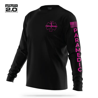 [PARAMEDIC] Men's Utility 2.0 Long Sleeve [BLK/PNK] 13 Fifty Apparel 
