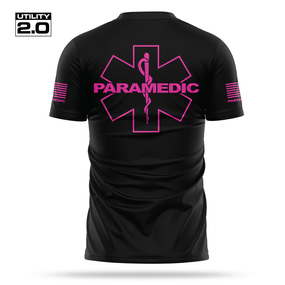 [PARAMEDIC] Men's Utility 2.0 Short Sleeve [BLK/PNK] 13 Fifty Apparel 