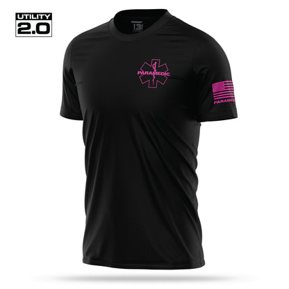 [PARAMEDIC] Men's Utility 2.0 Short Sleeve [BLK/PNK] 13 Fifty Apparel 