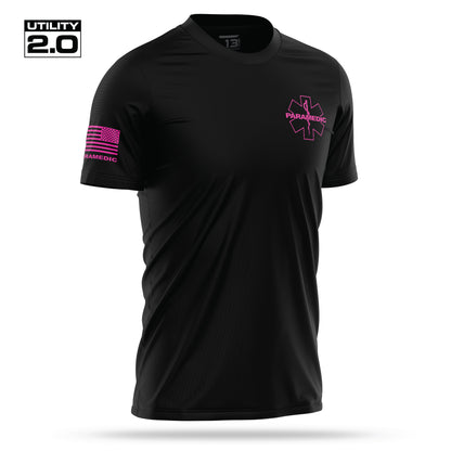 [PARAMEDIC] Men's Utility 2.0 Short Sleeve [BLK/PNK] 13 Fifty Apparel 
