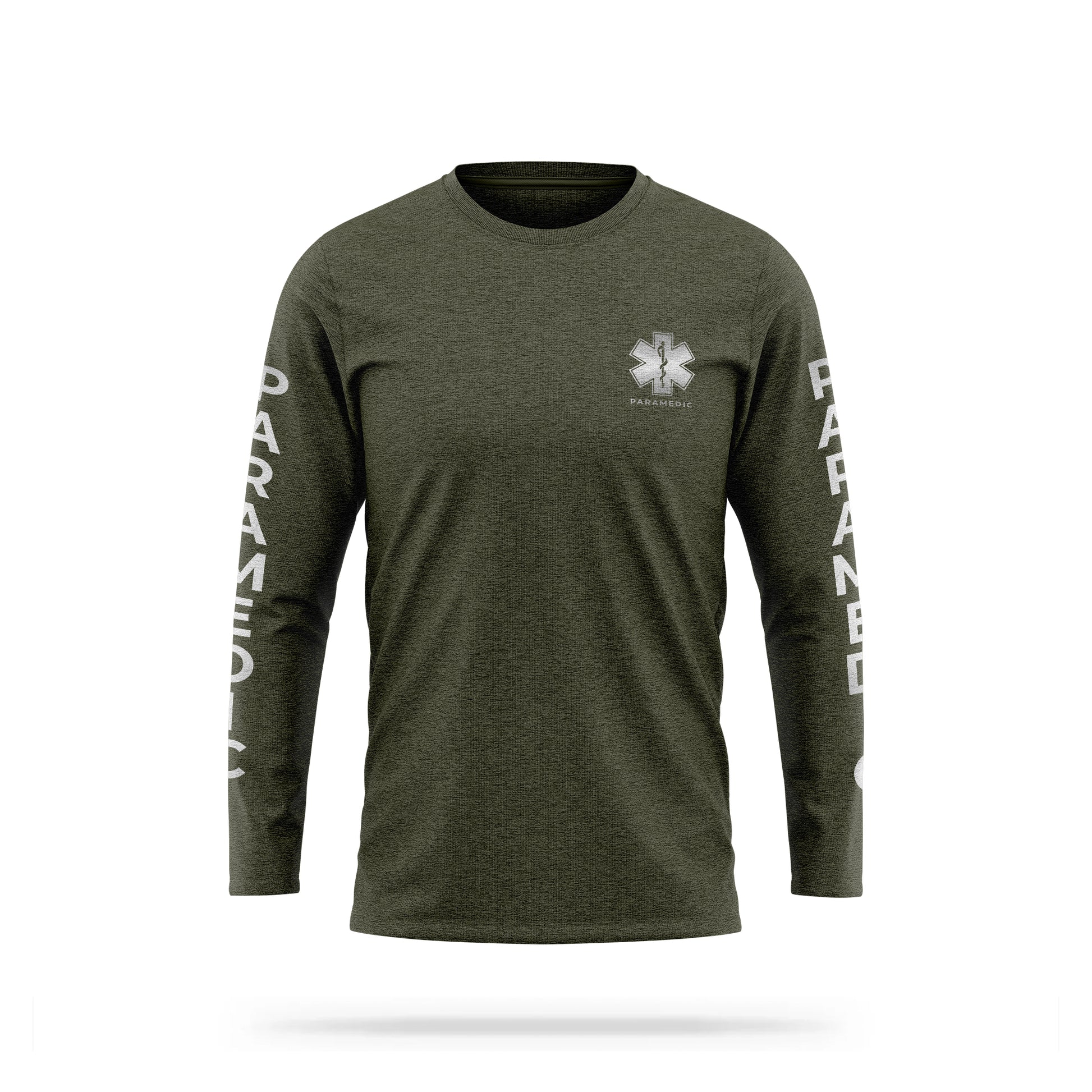 [PARAMEDIC] Reflective Cotton Blend Long Sleeve [GRN/REF]-13 Fifty Apparel