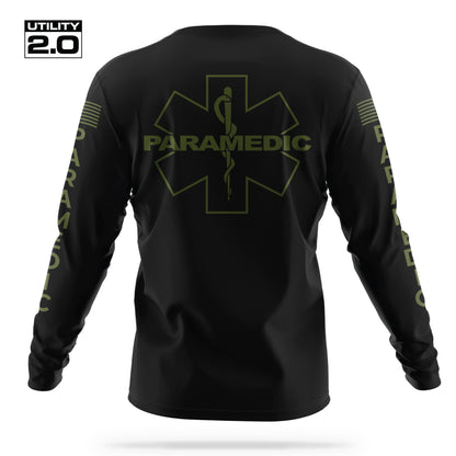[PARAMEDIC-TACTICAL] Men's Utility 2.0 Long Sleeve [BLK/GRN]-13 Fifty Apparel