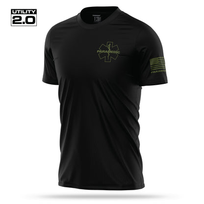 [PARAMEDIC-TACTICAL] Men's Utility 2.0 Short Sleeve [BLK/GRN]-13 Fifty Apparel