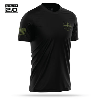 [PARAMEDIC-TACTICAL] Men's Utility 2.0 Short Sleeve [BLK/GRN]-13 Fifty Apparel