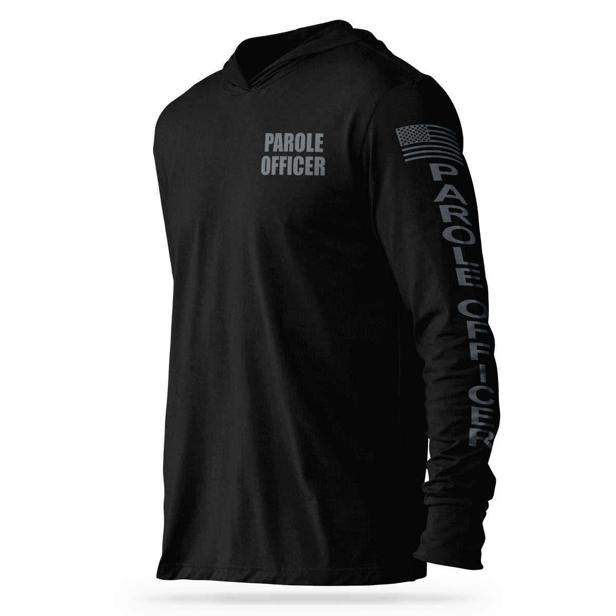 [PAROLE] Cotton Hooded Tee [BLK/GRY]-13 Fifty Apparel