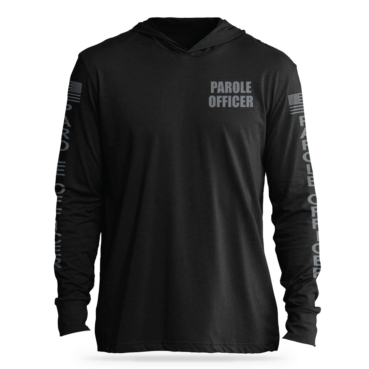 [PAROLE] Cotton Hooded Tee [BLK/GRY]-13 Fifty Apparel