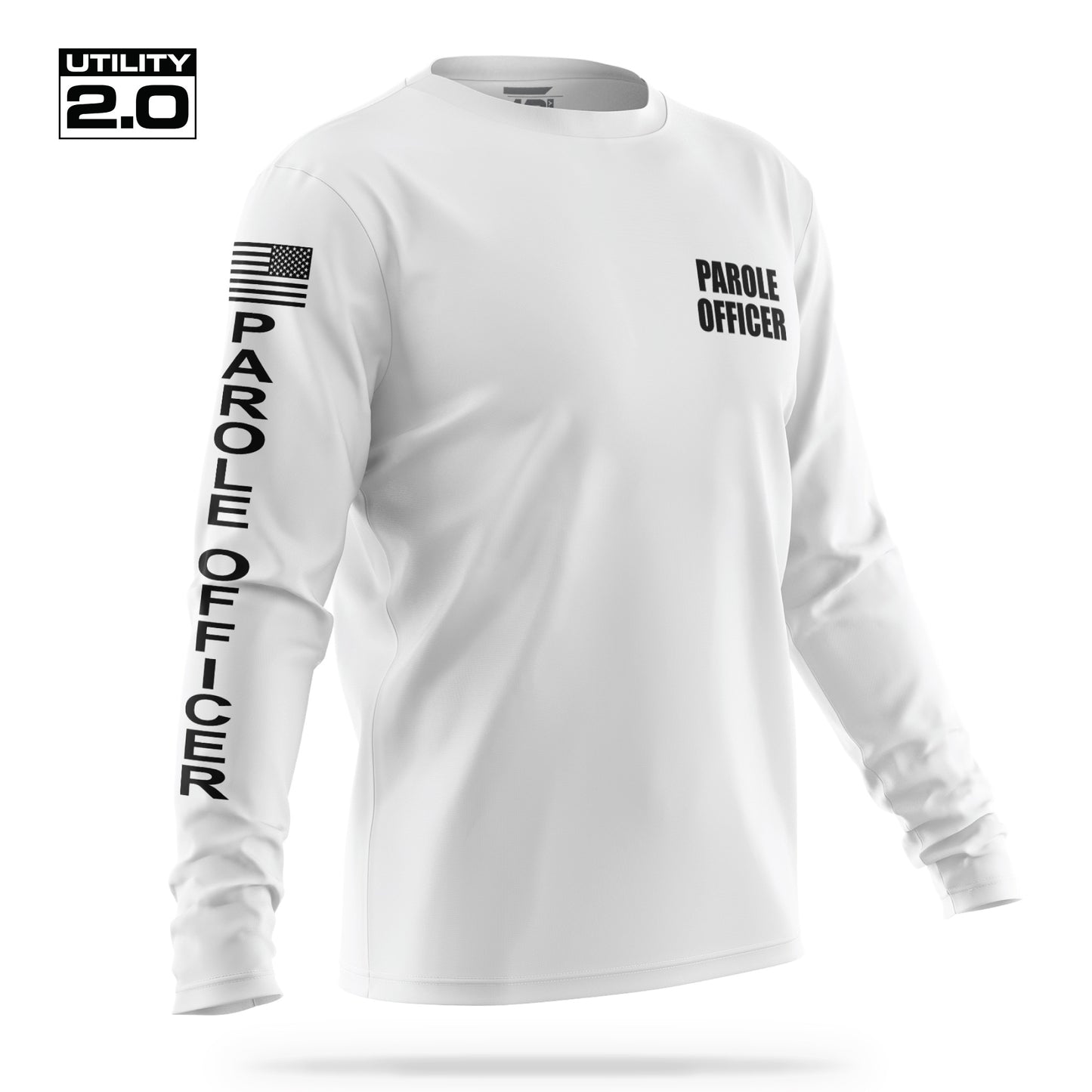 [PAROLE] Men's Utility 2.0 Long Sleeve [WHT/BLK]-13 Fifty Apparel