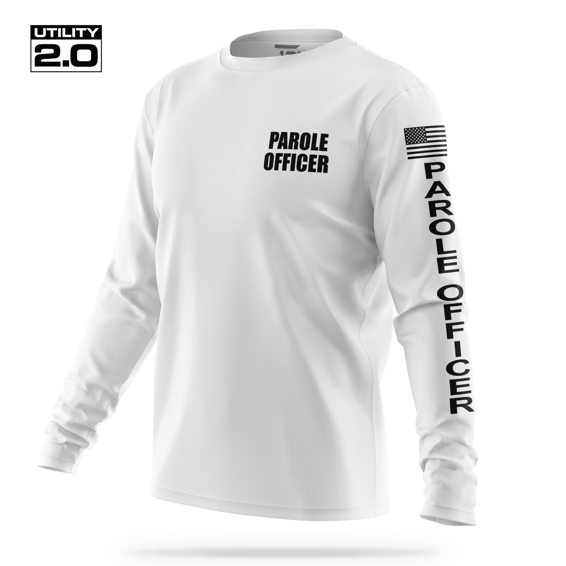 [PAROLE] Men's Utility 2.0 Long Sleeve [WHT/BLK]-13 Fifty Apparel