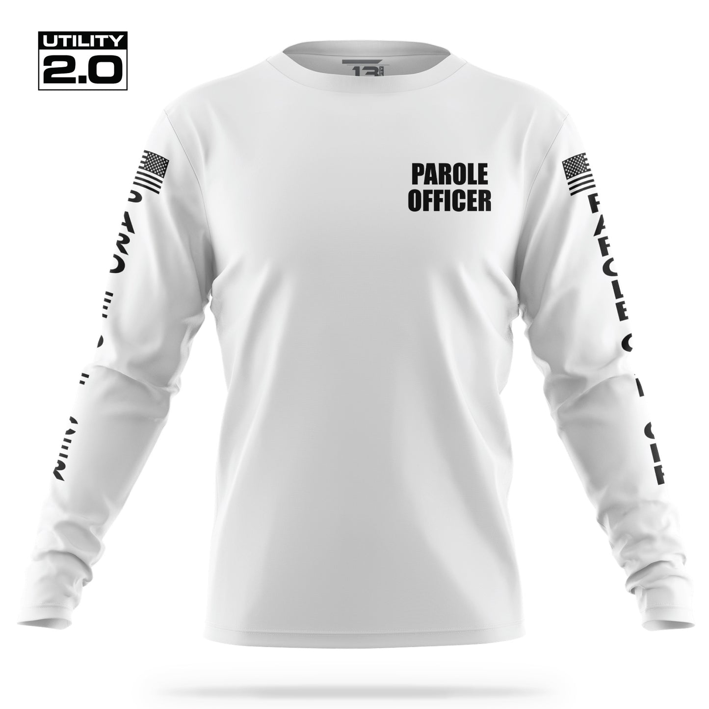 [PAROLE] Men's Utility 2.0 Long Sleeve [WHT/BLK]-13 Fifty Apparel