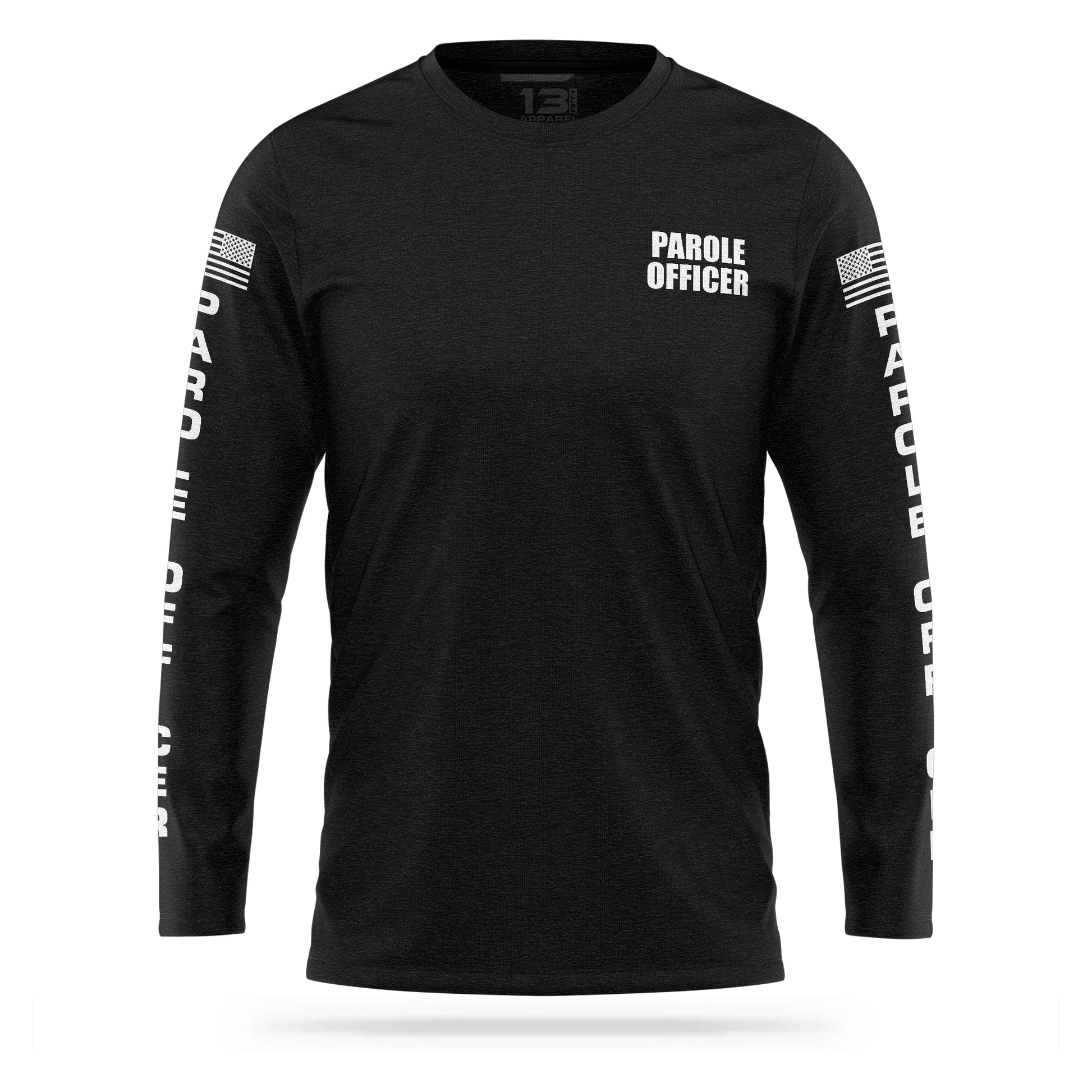 [PAROLE OFFICER] Cotton Blend Long Sleeve [BLK/WHT]-13 Fifty Apparel