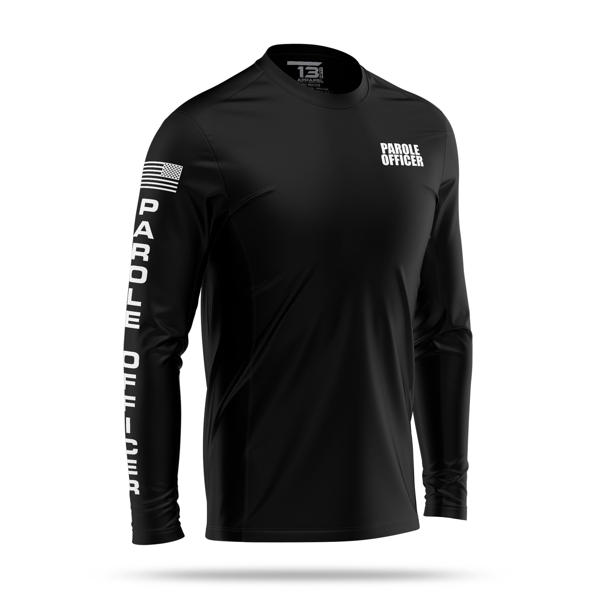 [PAROLE OFFICER] Men's Utility Long Sleeve [BLK/WHT]-13 Fifty Apparel