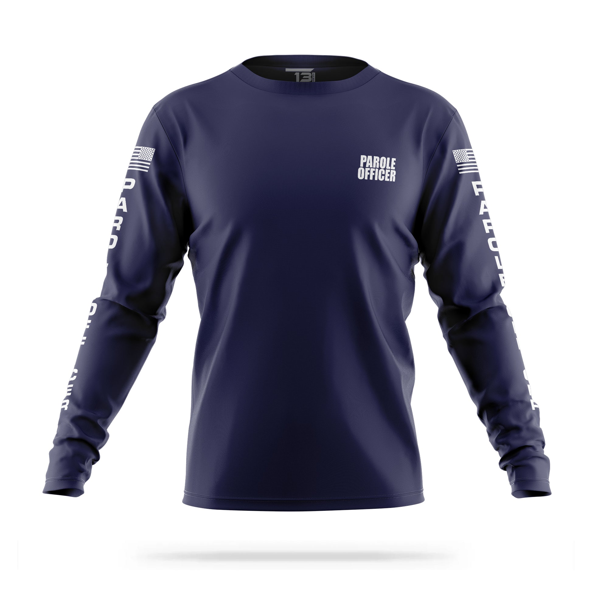 [PAROLE OFFICER] Men's Utility Long Sleeve [NVY/WHT]-13 Fifty Apparel