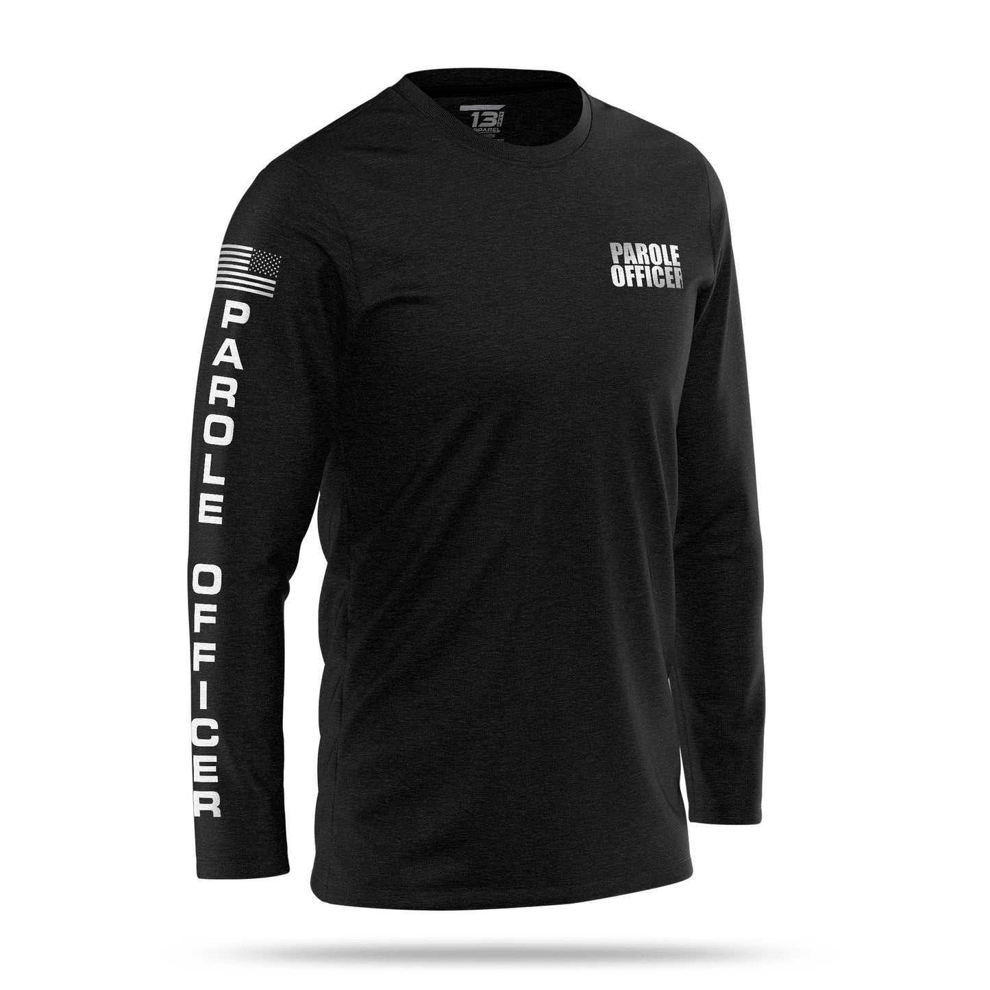 [PAROLE OFFICER] Reflective Cotton Blend Long Sleeve [BLK/REF]-13 Fifty Apparel