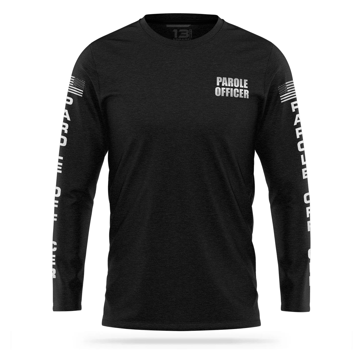[PAROLE OFFICER] Reflective Cotton Blend Long Sleeve [BLK/REF]-13 Fifty Apparel