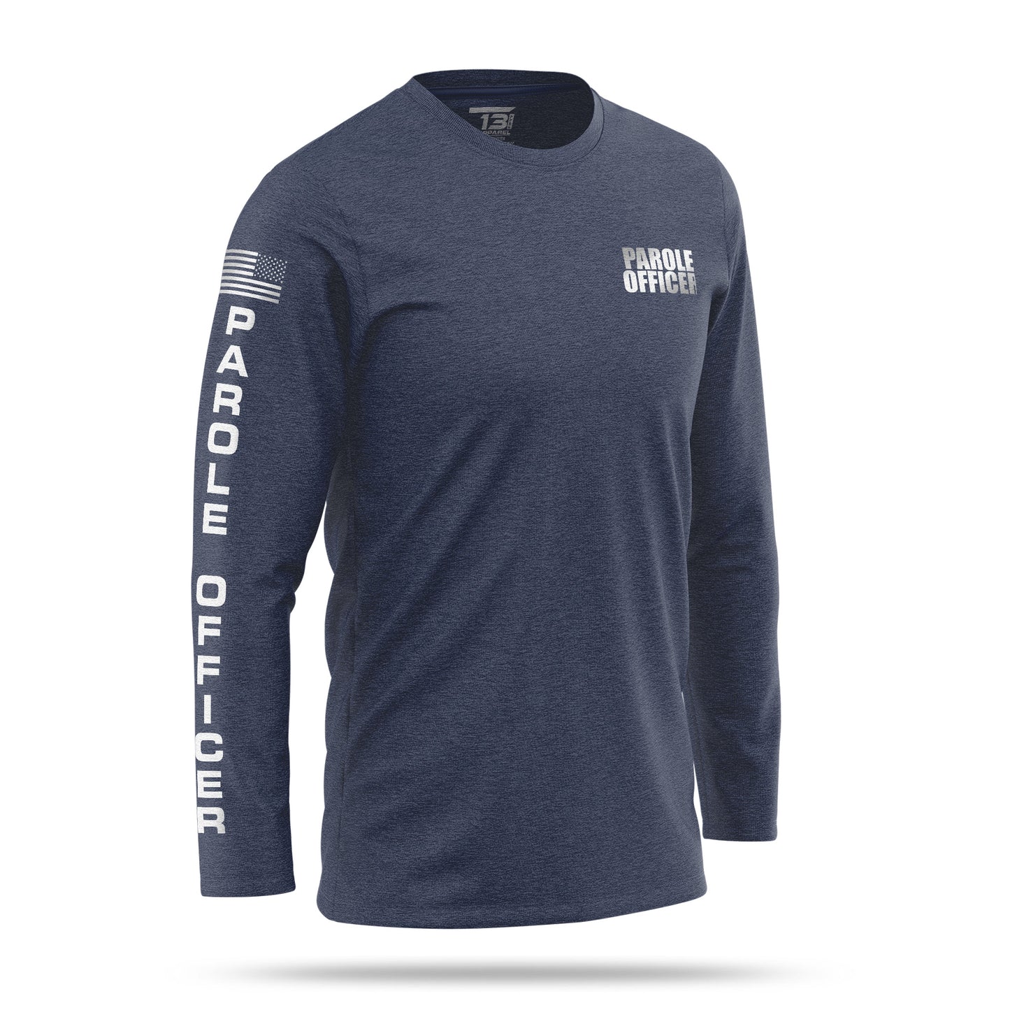 [PAROLE OFFICER] Reflective Cotton Blend Long Sleeve [NVY/REF]-13 Fifty Apparel