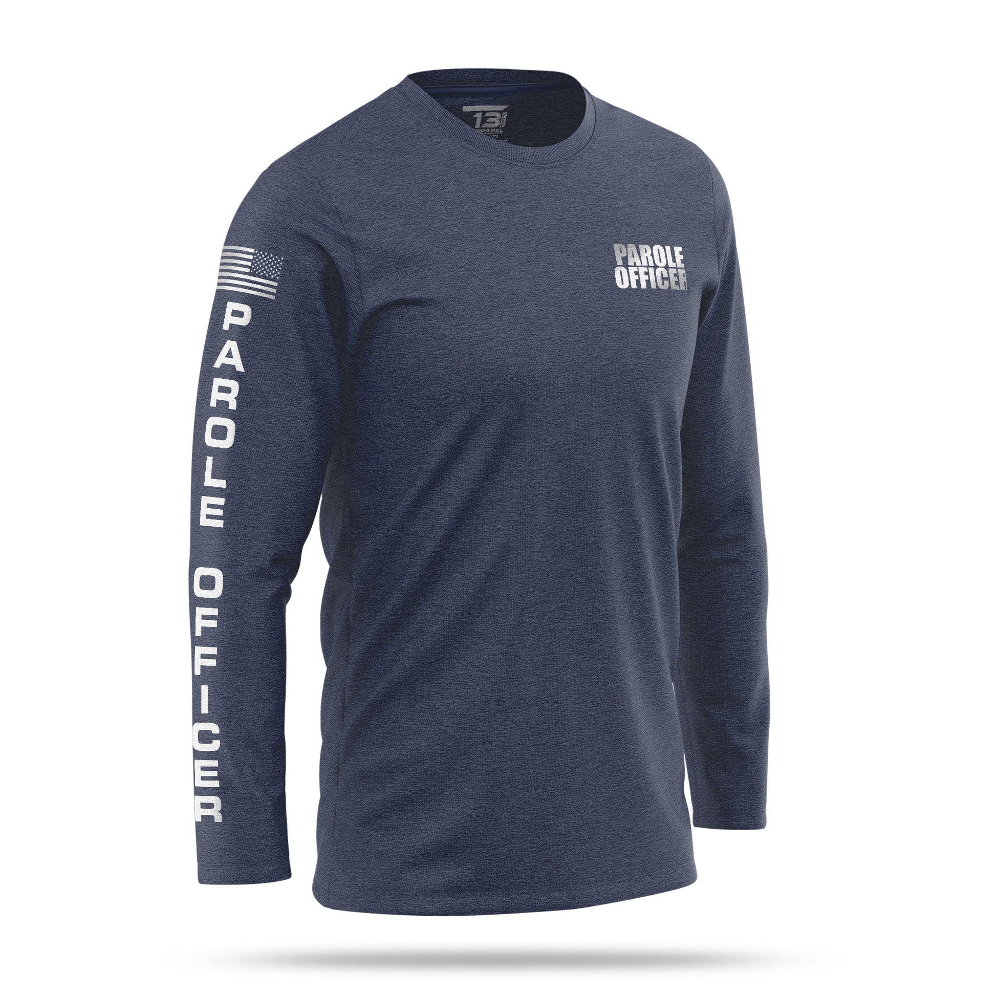 [PAROLE OFFICER] Reflective Cotton Blend Long Sleeve [NVY/REF]-13 Fifty Apparel