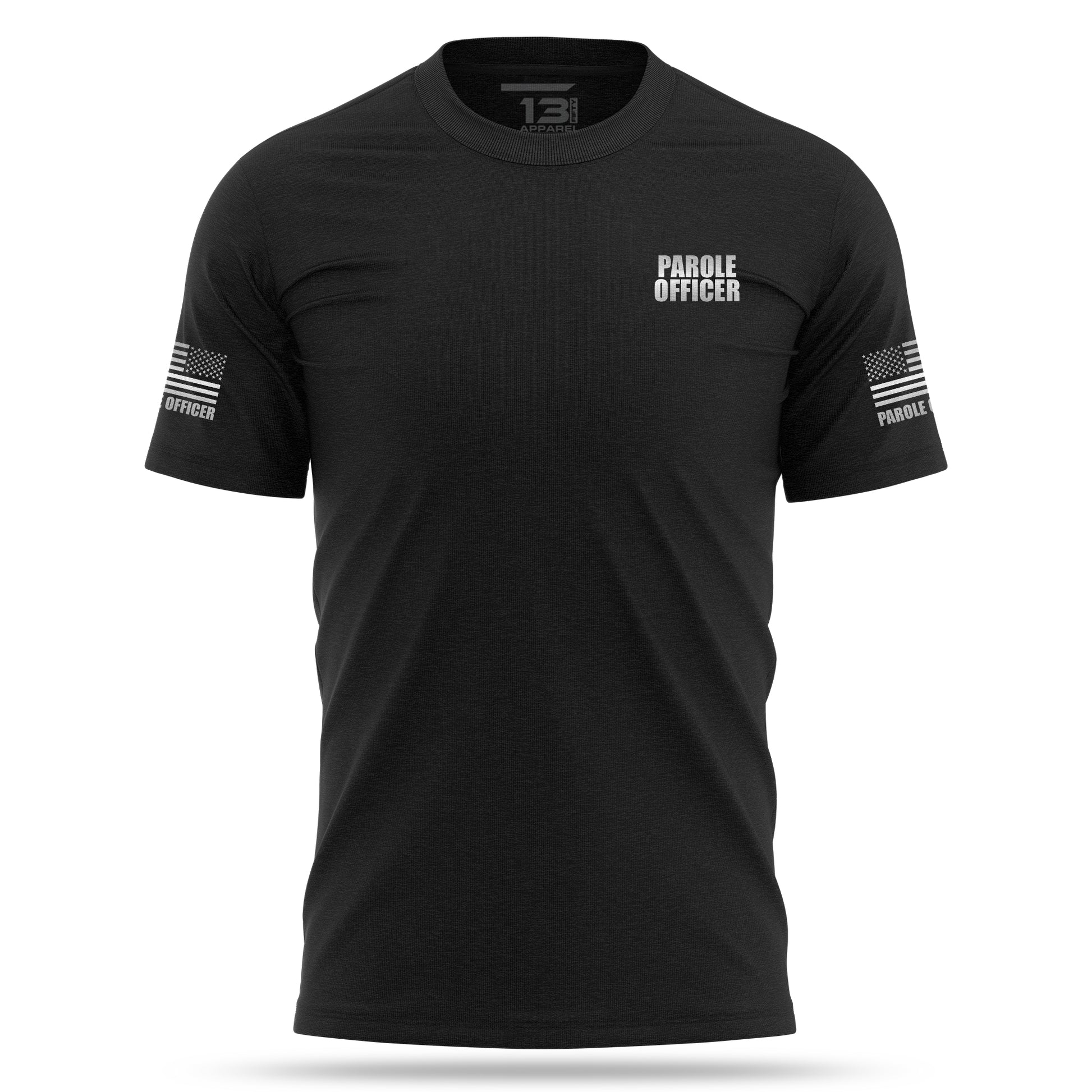 [PAROLE OFFICER] Reflective Cotton Blend Shirt [BLK/REF]-13 Fifty Apparel