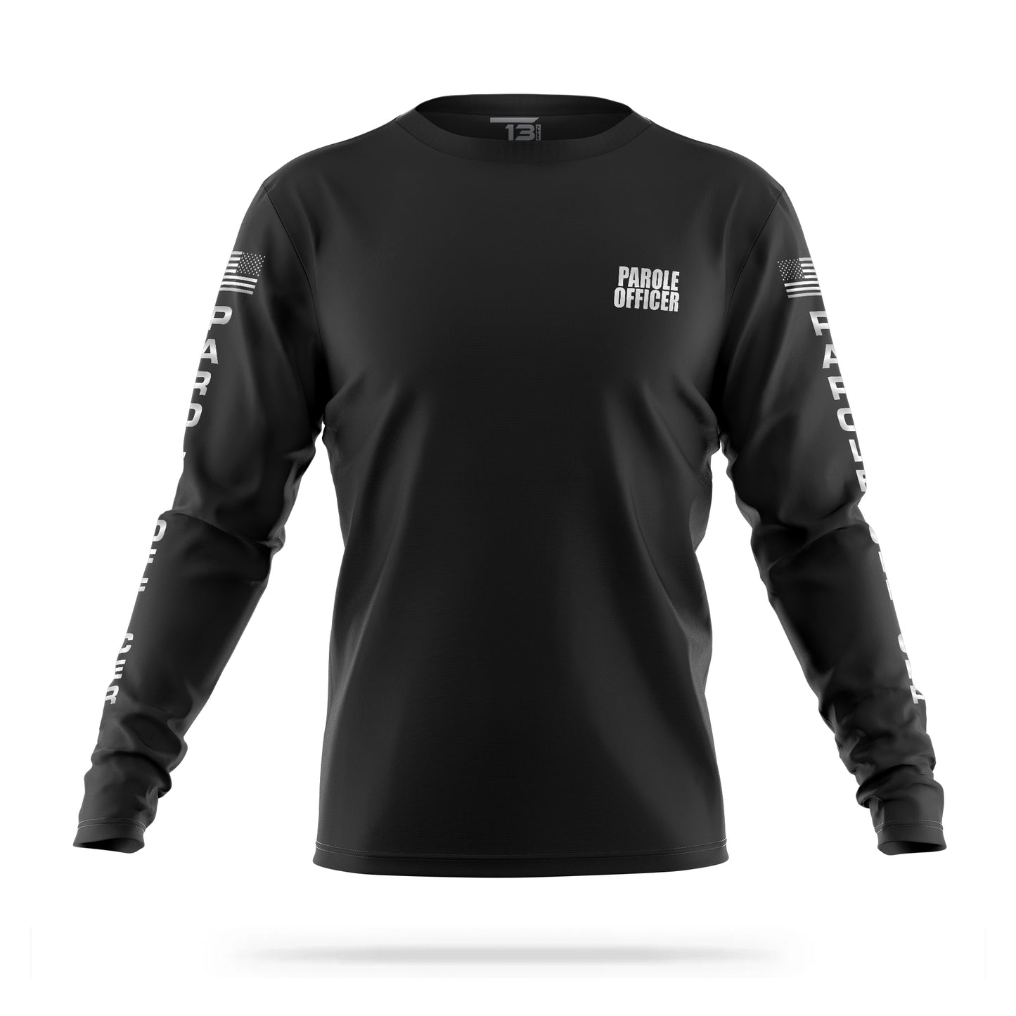 [PAROLE OFFICER] Reflective Men's Utility Long Sleeve [BLK/REF] 13 Fifty Apparel 