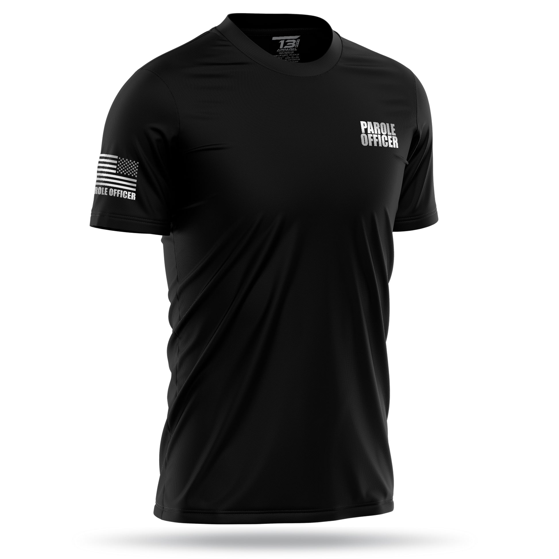 [PAROLE OFFICER] Reflective Men's Utility Shirt [BLK/REF] 13 Fifty Apparel 
