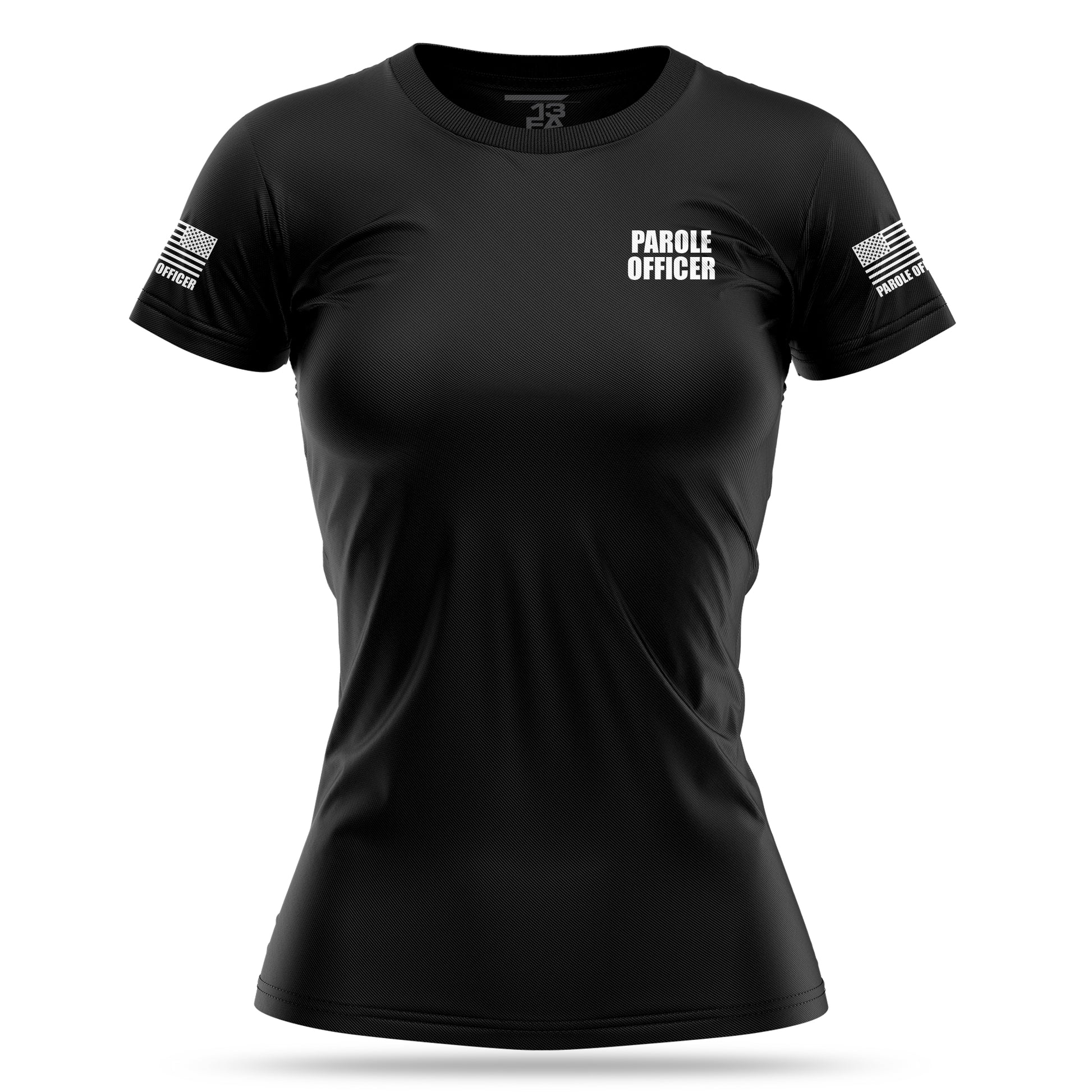 [PAROLE OFFICER] Women's Utility Shirt [BLK/WHT]-13 Fifty Apparel