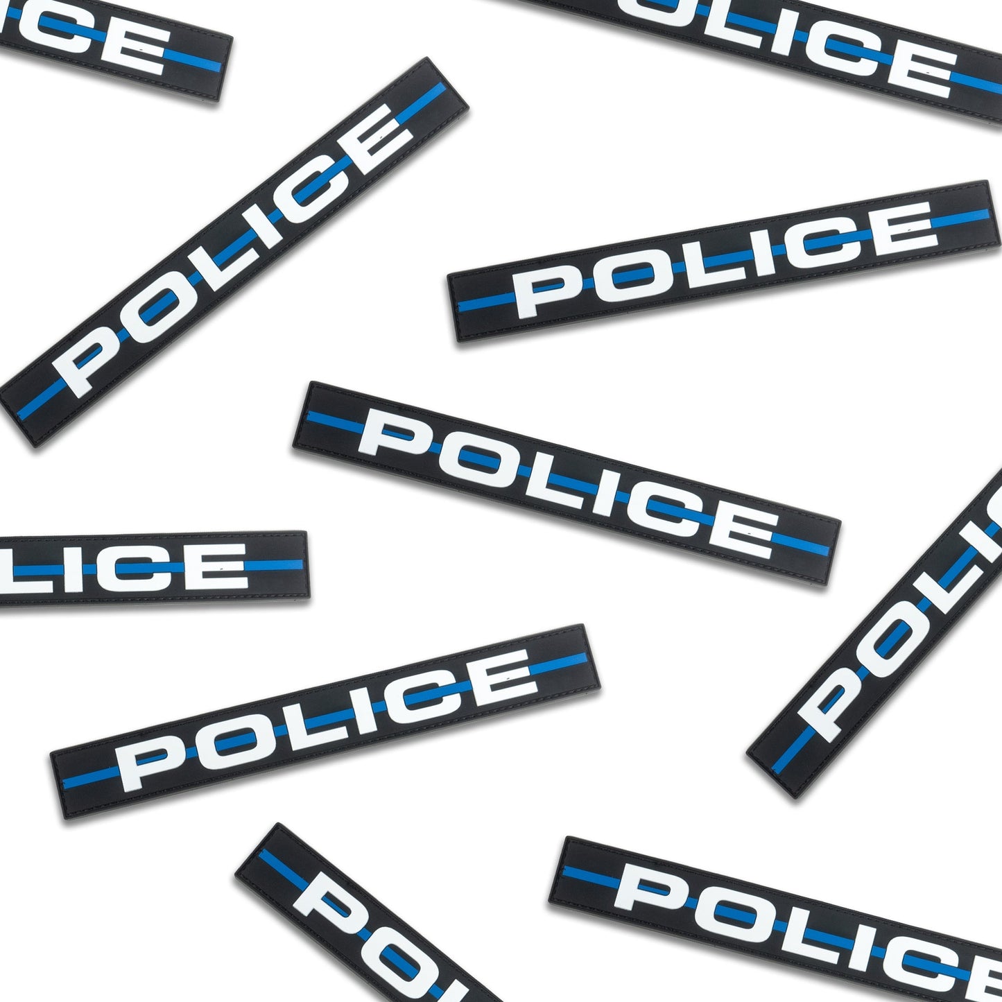 [POLICE] Blue Line PVC Patch [8x1 INCH]-13 Fifty Apparel