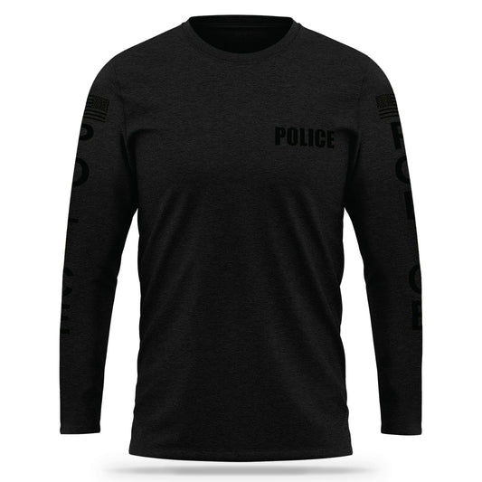 [POLICE] Cotton Blend Long Sleeve [BLK/BLK]-13 Fifty Apparel