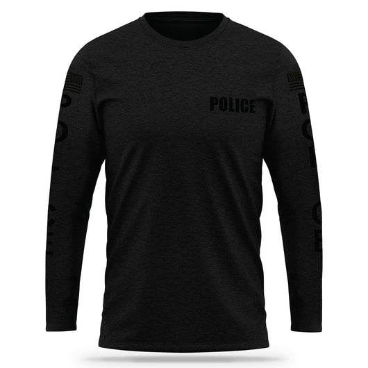 [POLICE] Cotton Blend Long Sleeve [BLK/BLK]-13 Fifty Apparel