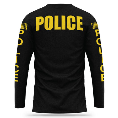 [POLICE] Cotton Blend Long Sleeve [BLK/GLD]-13 Fifty Apparel