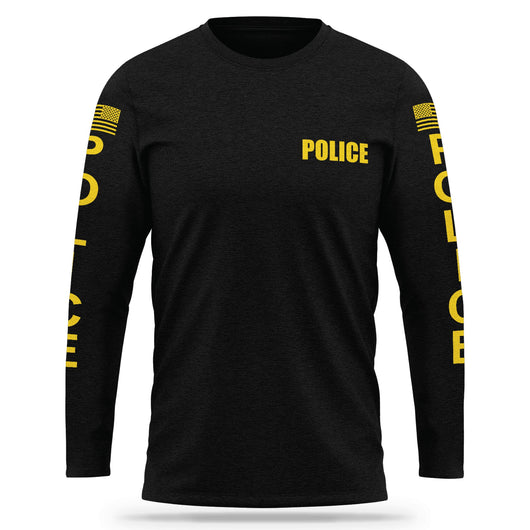 [POLICE] Cotton Blend Long Sleeve [BLK/GLD]-13 Fifty Apparel