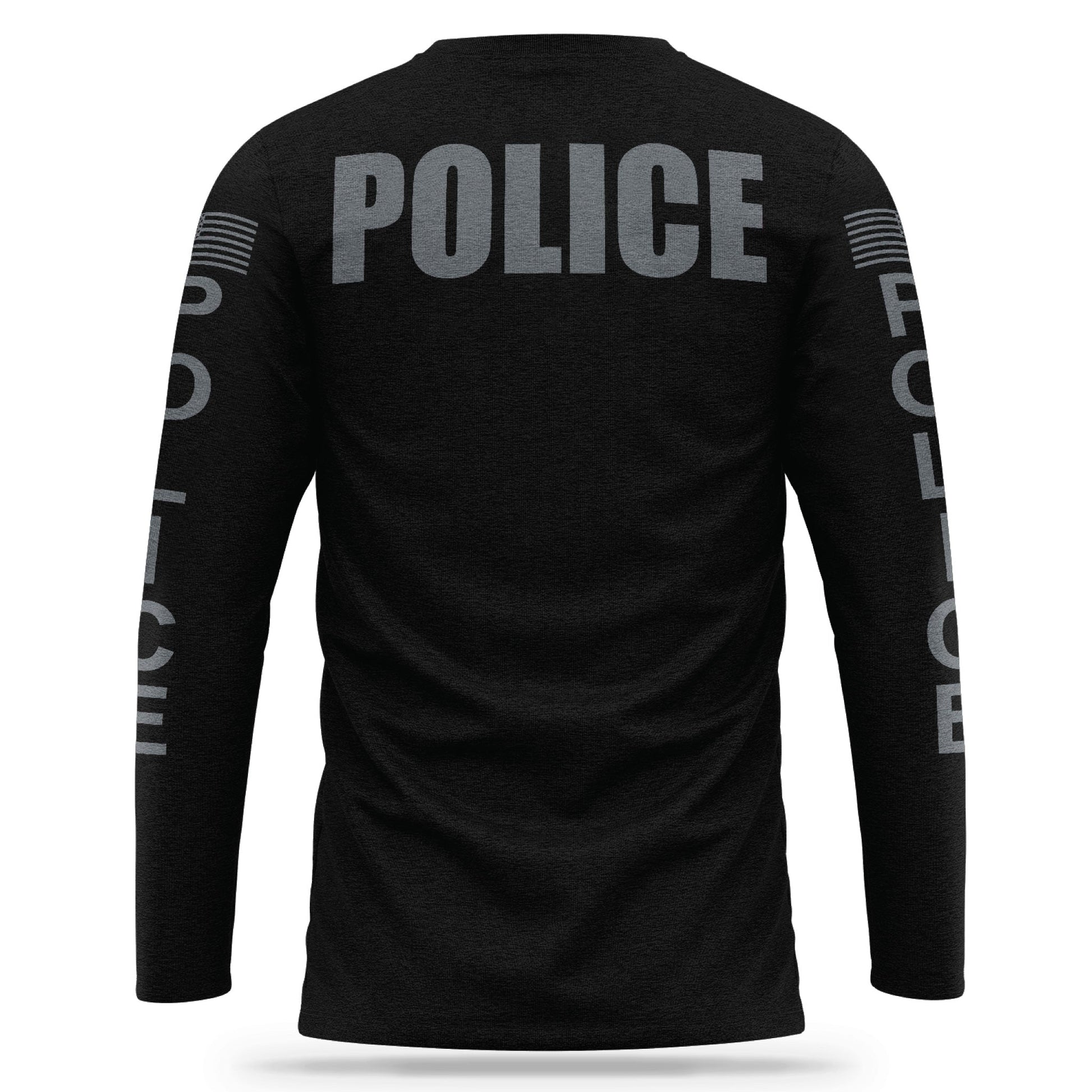 [POLICE] Cotton Blend Long Sleeve [BLK/GRY]-13 Fifty Apparel