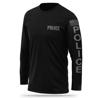 [POLICE] Cotton Blend Long Sleeve [BLK/GRY]-13 Fifty Apparel