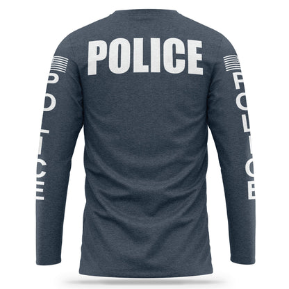 [POLICE] Cotton Blend Long Sleeve [NVY/WHT]-13 Fifty Apparel