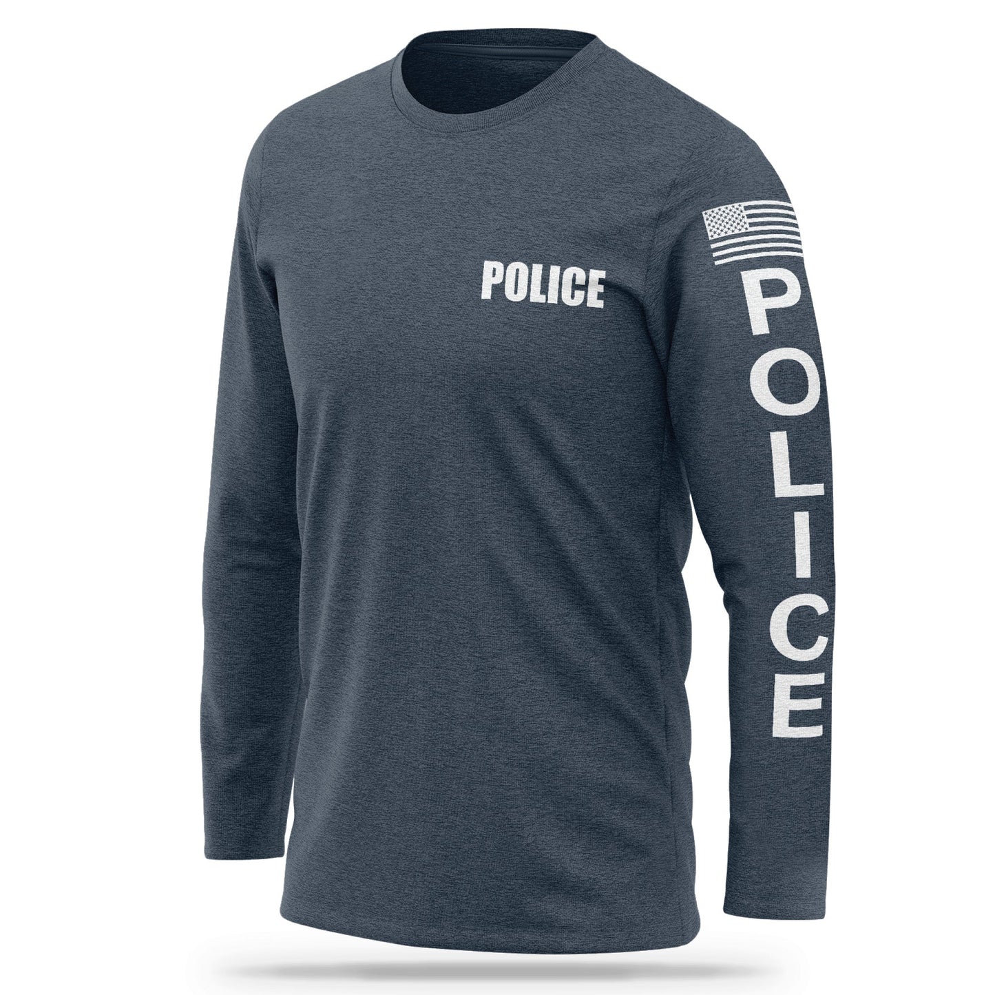 [POLICE] Cotton Blend Long Sleeve [NVY/WHT]-13 Fifty Apparel