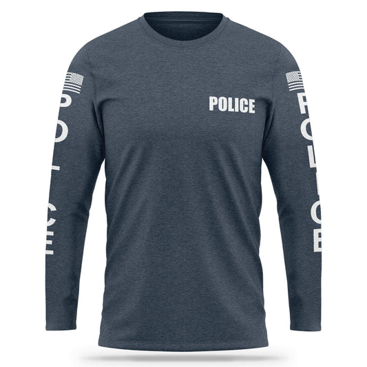 [POLICE] Cotton Blend Long Sleeve [NVY/WHT]-13 Fifty Apparel