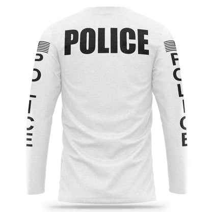 [POLICE] Cotton Blend Long Sleeve [WHT/BLK]-13 Fifty Apparel