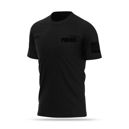 [POLICE] Cotton Blend Shirt [BLK/BLK]-13 Fifty Apparel