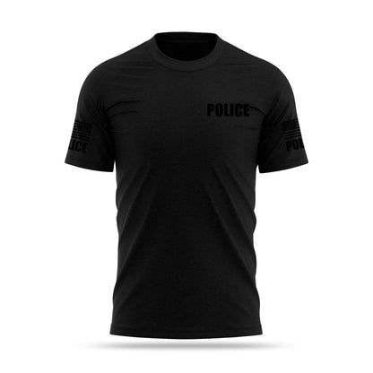 [POLICE] Cotton Blend Shirt [BLK/BLK]-13 Fifty Apparel