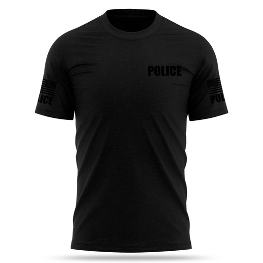 [POLICE] Cotton Blend Shirt [BLK/BLK]-13 Fifty Apparel