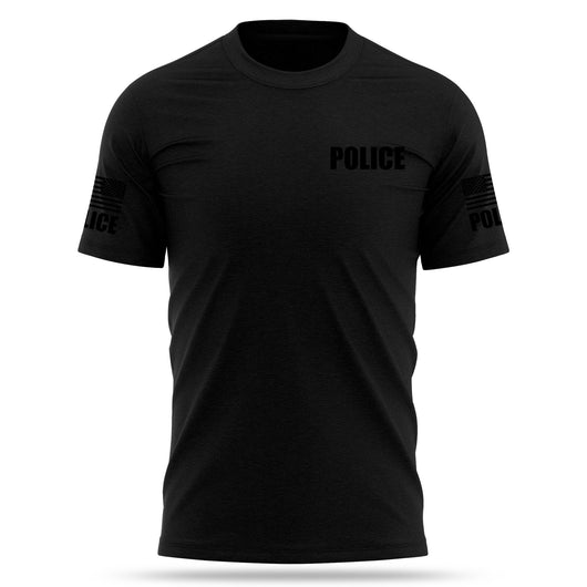 [POLICE] Cotton Blend Shirt [BLK/BLK]-13 Fifty Apparel