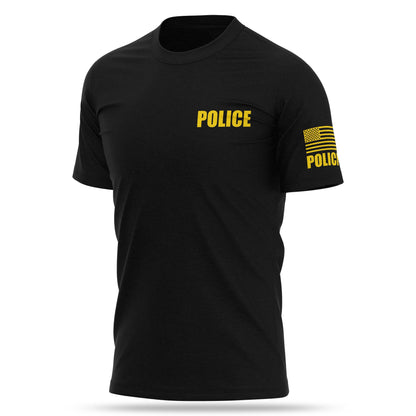 [POLICE] Cotton Blend Shirt [BLK/GLD]-13 Fifty Apparel