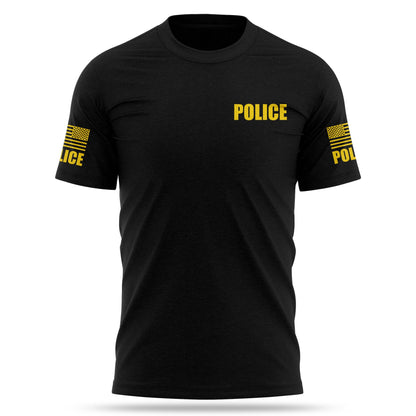 [POLICE] Cotton Blend Shirt [BLK/GLD]-13 Fifty Apparel