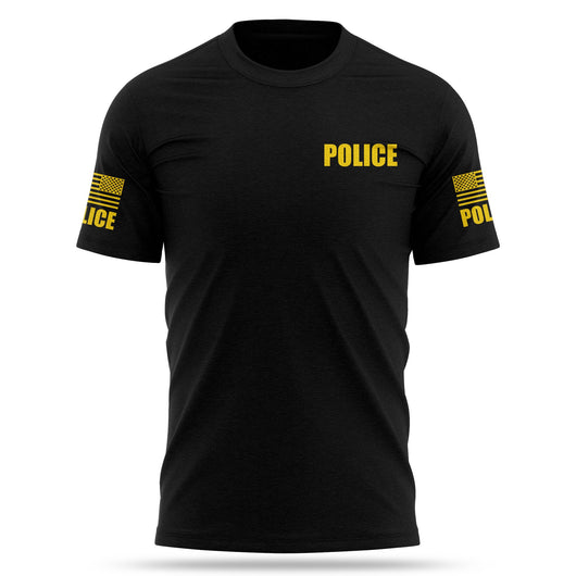 [POLICE] Cotton Blend Shirt [BLK/GLD]-13 Fifty Apparel