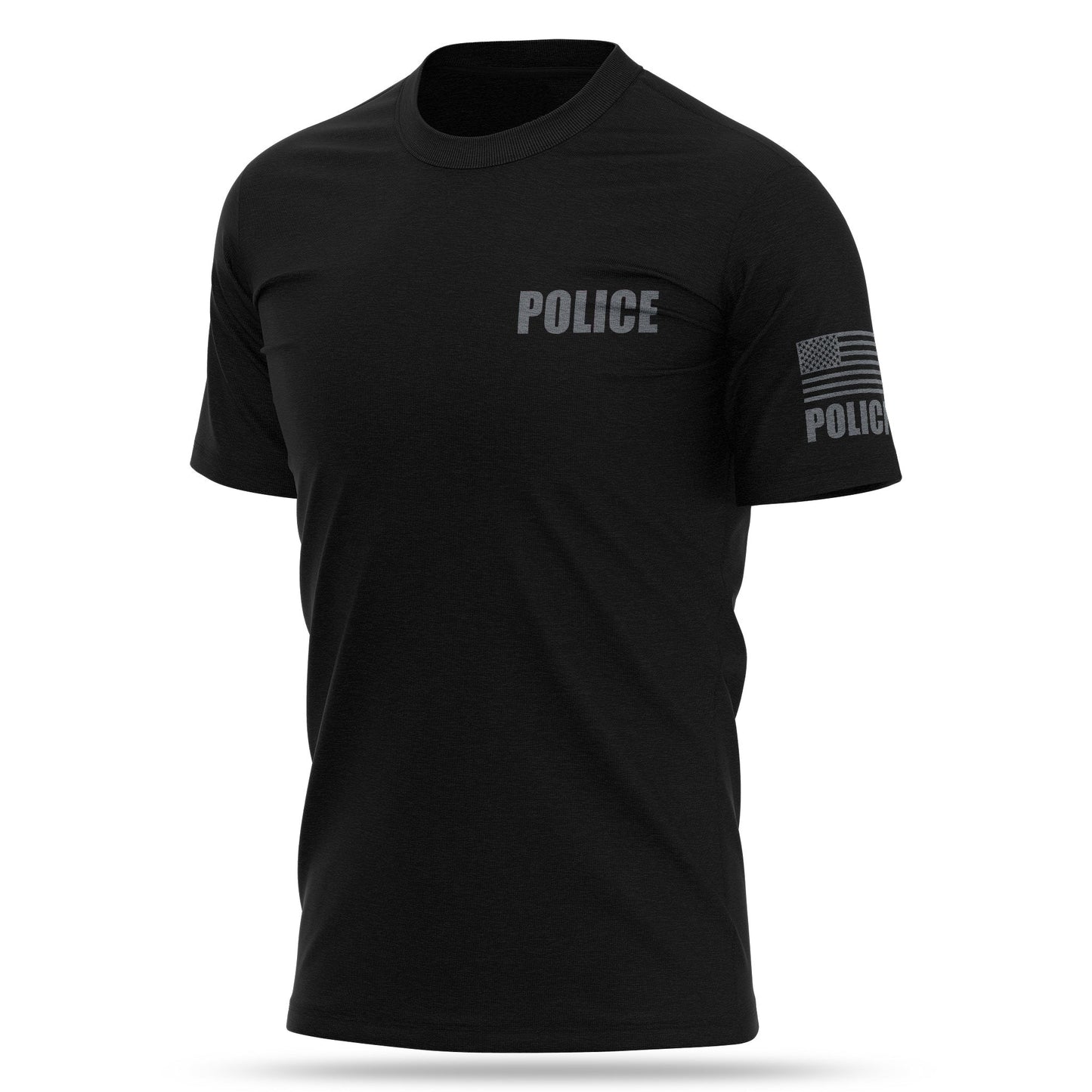 [POLICE] Cotton Blend Shirt [BLK/GRY]-13 Fifty Apparel