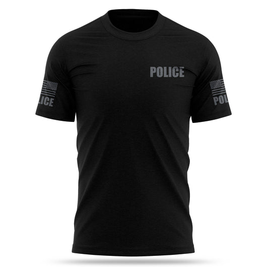 [POLICE] Cotton Blend Shirt [BLK/GRY]-13 Fifty Apparel
