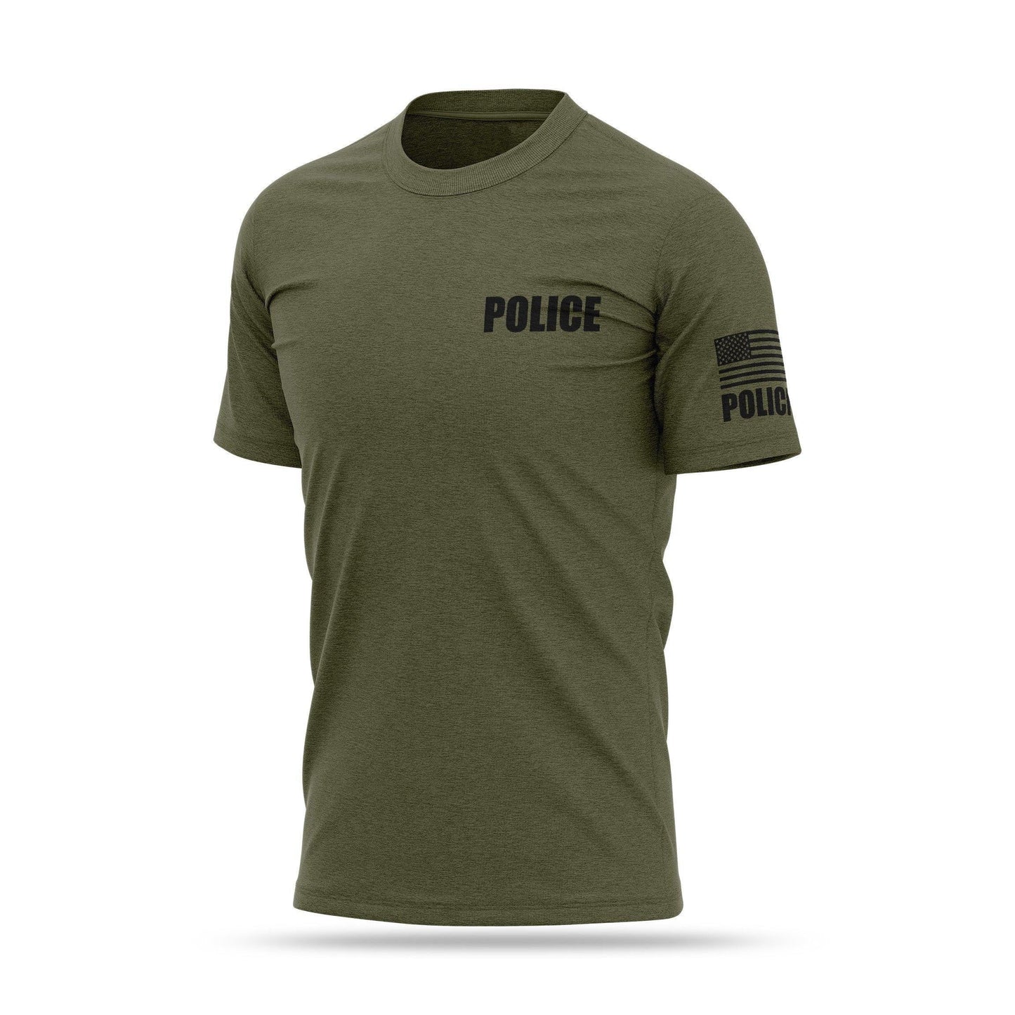 [POLICE] Cotton Blend Shirt [GRN/BLK]-13 Fifty Apparel