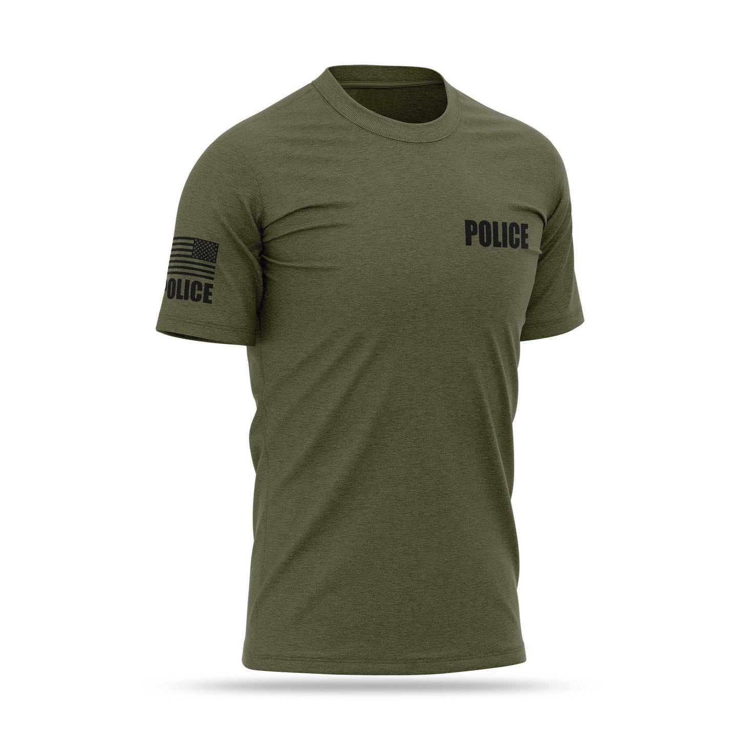 [POLICE] Cotton Blend Shirt [GRN/BLK]-13 Fifty Apparel