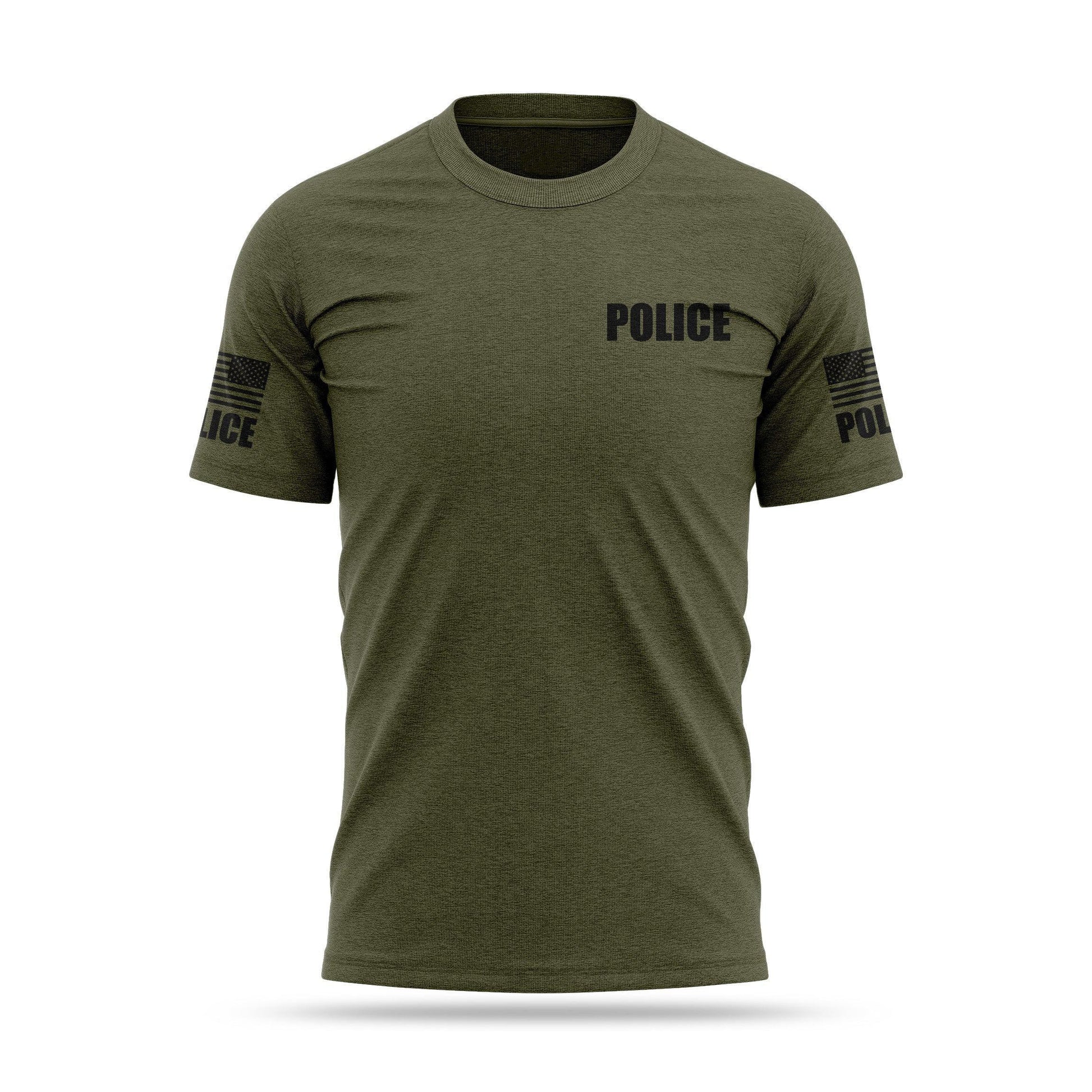 [POLICE] Cotton Blend Shirt [GRN/BLK]-13 Fifty Apparel